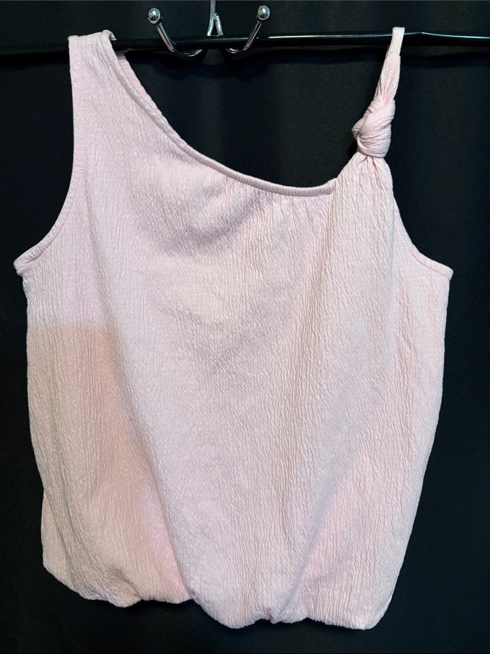 Cat & Jack Light Pink One-Shoulder Knot Tank Top